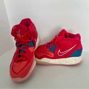Nike Red and Blue High-Top Athletic Shoes